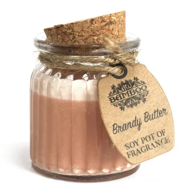 Produktbild von Sojawachs-Kerze im Glas - Aroma: Brandy-Butter