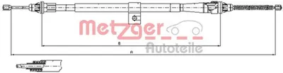 Produktbild von METZGER Handbremsseil Seilzug Feststellbremse für NISSAN MICRA III (K12) Hinten Rechts 17.0007