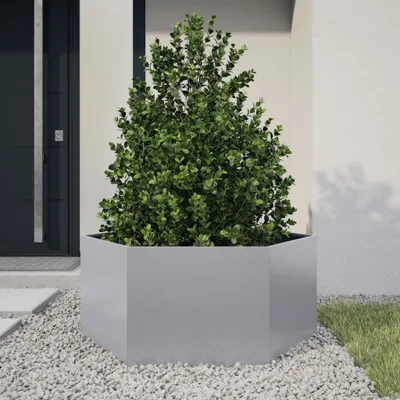 Immagine prodotto di Fioriera da Giardino Esagono 104x90x45 cm in Acciaio Zincato