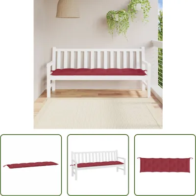 Produktbild von The Living Store Gartenbank-Auflage Weinrot 180x50x7 cm Oxford-Gewebe