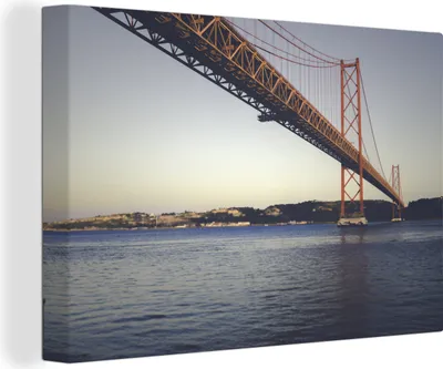 Zdjęcie produktu dla OneMillionCanvasses® - Obraz na płótnie - 140x90 cm, Portugalia - Most - Morze, grafika ścienna, dekoracja ścienna