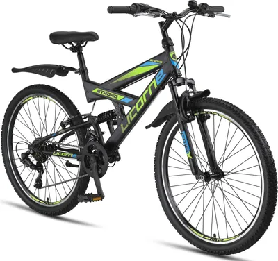 Produktbild von Licorne Bike Strong V Premium horský bicykel,Farba:Black/Blue/Lime;Palec:26