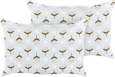 Obrázek produktu pro BELIANI Sada 2 venkovních polštářů světle zelený polyester 40 x 60 cm obdélníkový geometrický potisk zahradní terasa