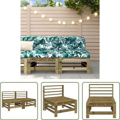 Produktbild von The Living Store Garten-Mittelsofas 2 Stk. Kiefernholz Imprägniert