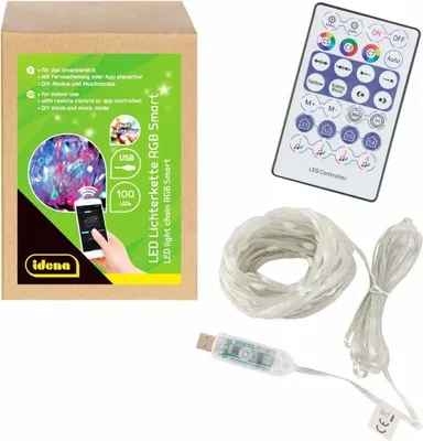 Obrázek produktu pro Idena 30521 Idena 100er Smart LED Lichterkette transparent 12,0 m