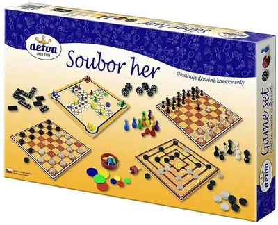 Immagine prodotto di Set di 7 giochi da tavolo in legno in scatola 37x22x4cm