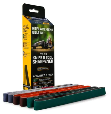 Immagine prodotto di WORK SHARP® WSKTS Kit per cinture abrasive 80/220 / 6000 - Set di ricambi di alta qualità per levigatura