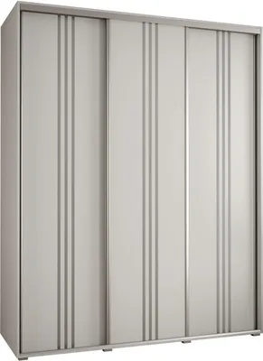Produktbild von MEBLE KRYSPOL Davos 6 Schrank, drei Türen - 235,2x190x60 cm - Weiß Weiß Silber