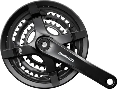 Produktbild von SHIMANO EFCTY501C888CLB Kurbelgarnitur TY 501 48/38/28 170 mm FC-TY 501 4-kant 6/7/8-fach mit KSS, schwarz (1 Set)