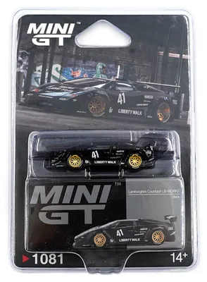 Produktbild von Lamborghini Countach LB-WORKS Schwarz - BLISTR - Mini GT 1:64