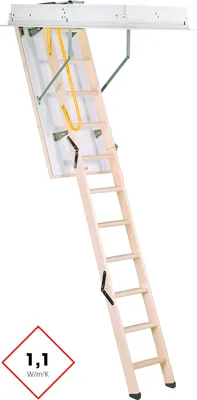 Produktbild von Minka Bodentreppe Euro Trend mit U-Wert 1,1 W/m2K 220-252cm Raumhöhe 110x70cm Deckenöffnung