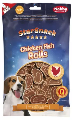 Produktbild von Nobby Starsnack Chicken Fish Rolls 113 g