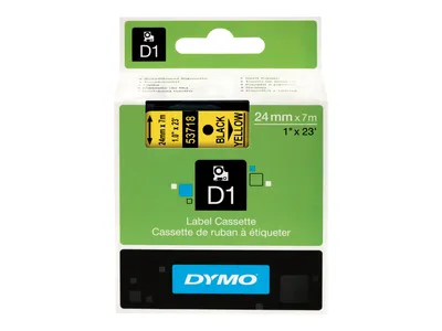 Obrázek produktu pro S0720980 Dymo D1 24Mm Schwarz-Gelb