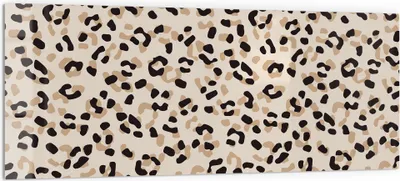 Produktbild von DEQORI Küchenrückwand Glas 125x50 cm 'Leopardenglanz' Spritzschutz Bad Rückwand Küche