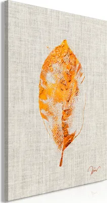 Produktbild von Italienischer Leinwand Leinwandbild - Golden Flora (1 Part) Vertical 20x30 cm Blätter b-A-0535-b-a