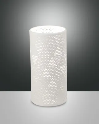 Produktbild von Tischleuchte Metall Keramik D: 10 cm 20 cm Weiß E14 rund Modern