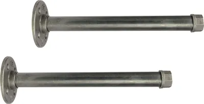 Produktbild von Natural Goods Berlin Regalhalter TEMPELHOF, Regalhalterung, Regalträger, Wandregal, Winkelträger, Temperguss, 250 mm, Industrial, 2 Stück