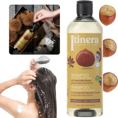 Obrázek produktu pro ITINERA šampon pro poškozené vlasy s kaštanem z toskánských kopců, 370 ml x 2 kusy