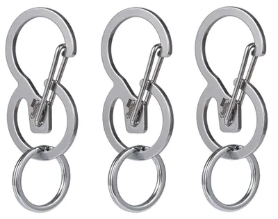 Image de Solidchoice - Porte-clés EDC avec clip à mousqueton et système de fixation rapide
