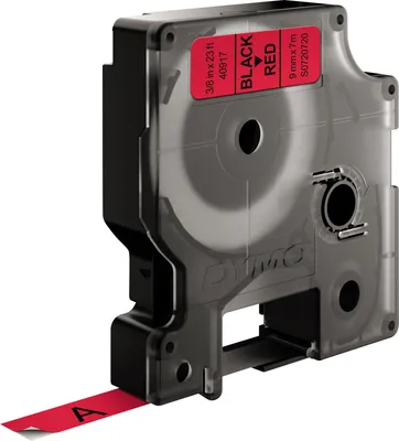 Image de DYMO D1 Standard - Black on Red - 9mm ruban d'étiquette