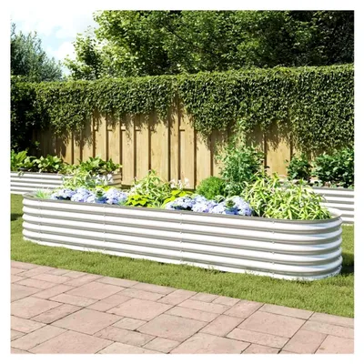Produktbild von Hochbeet 320x80x44 cm aus verzinktem Stahl in Silber