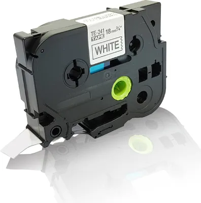 Produktbild von Print-Klex Schriftband kompatibel kompatibel mit Brother P-Touch H100 P-Touch H100LB P-Touch H100R P-Touch H100Series Schwarz auf Weiß 18mm TZ241 Label Tape