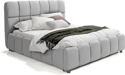 Obrázek produktu pro FEDVE Čalouněná postel manželská Egeris rámy postelí 180x200 cm šedá (Magic Velvet 2240)