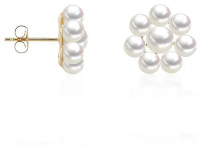 Image de Luna-Pearls - 311.2092 - Boucles d'oreilles - 750/-Or blanc avec Perle de culture d'eau douce et Diamants