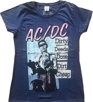 Produktbild von AC/DC Vintage DDDDC Navy Blue L Damen T-Shirt