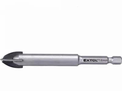 Obrázok produktu pre Vrták do skla 14x91mm, šesťhranná 1/4" stopka