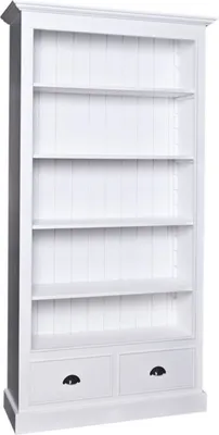 Immagine prodotto di Casa Padrino libreria in stile country bianco 109 x 39 x H. 210 cm - Mobili da soggiorno in stile country