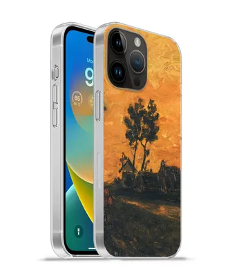 Produktbild von MuchoWow® Handyhülle Schutzhülle Hülle für Apple iPhone 14 Pro - Softcase Landschaft bei Sonnenuntergang - Vincent van Gogh Silikon Softcase Handy Hülle - Umschlag