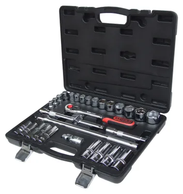 Produktbild von KS Tools 1/2 CHROMEplus Steckschlüssel-Satz, 30-tlg