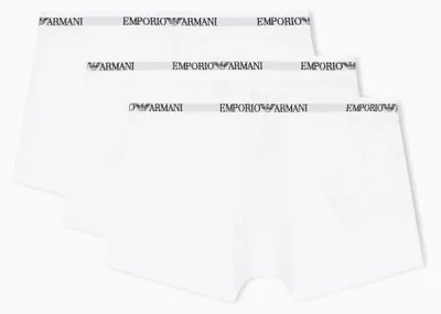 Produktbild von Emporio Armani Herren Unterhose, Core Logoband, 3er-Pack, Weiß, Größe XXL, Weiß/Weiß/Weiß, Größe XXL