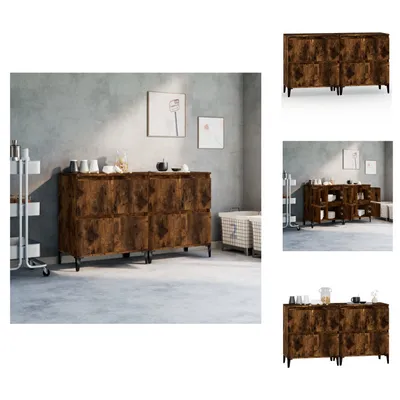 Produktbild von vidaXL Sideboards 2 Stk. Räuchereiche 60x35x70 cm Holzwerkstoff -  Sideboards