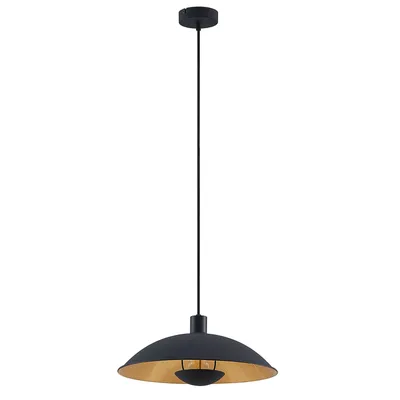 Produktbild von Lindby Hängelampe Narisara, Ø 40 cm, E27, schwarz-gold