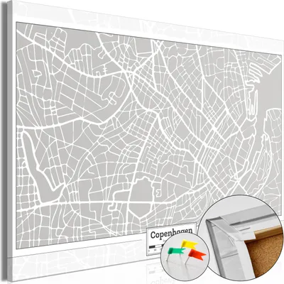 Produktbild von Vliesstoff Korkbild - Capital of Denmark 60x40 cm Städte k-C-0143-p-a