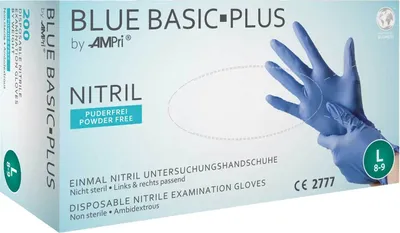 Produktbild von Blue Basic-Plus - Nitril-Untersuchungshandschuh - L - 200 Stk.