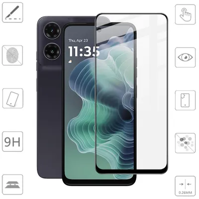 Produktbild von Für Motorola Moto G35 5G 1x 3D Premium Full 9H 0,3mm Hart Glas Folie Schutz