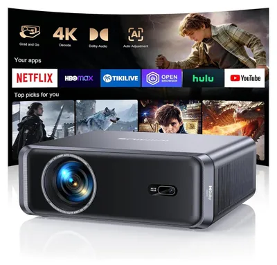 Productafbeelding van Slimme beamer met automatische scherpteinstelling/beeldcorrectie. 1000 ANSI lumen. Ondersteunt 4K. WiFi 6