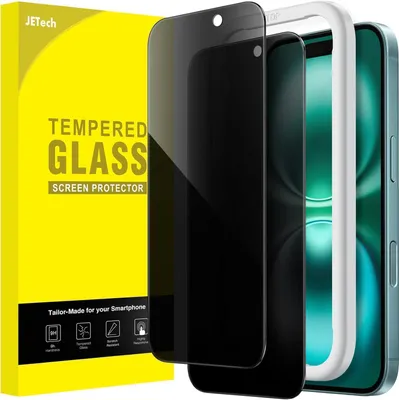 Produktbild von JETech Sichtschutz iPhone 16 Plus 6,7 Zoll Glasfolie 2 Stück