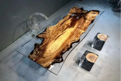 Productafbeelding van Transparenter Tisch aus burmesischem Teakholz, 260×100 cm