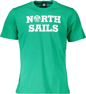 Produktbild von Grünes Herren T-Shirt mit Logo-Druck und Rundhalsausschnitt