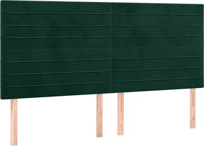 Obrázok produktu pre vidaXL Čelo postele tmavozelené 200 x 5 x 118/128 cm zamat
