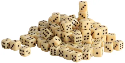 Produktbild von Weible Spiele 05207 - Acryl-Würfel, 7 mm, 100 Stück, Elfenbein, Elfenbeinfarbig