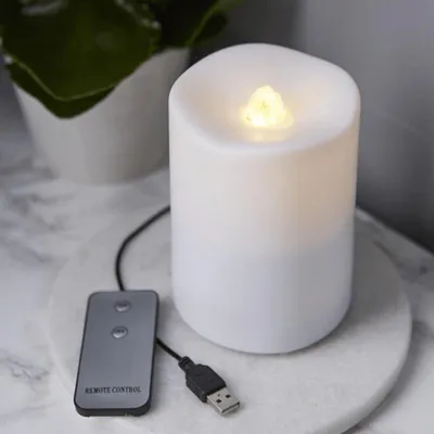 Produktbild von LED Dekokerze/Brunnen 'Quelle des Feuers' - warmweiß - USB/Batterie - Timer - Zimmerbrunnen