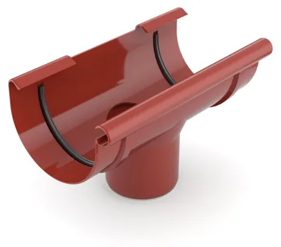 Produktbild von BRYZA Rinnenkessel aus Kunststoff Ø 75/63 mm, Rot RAL 3011