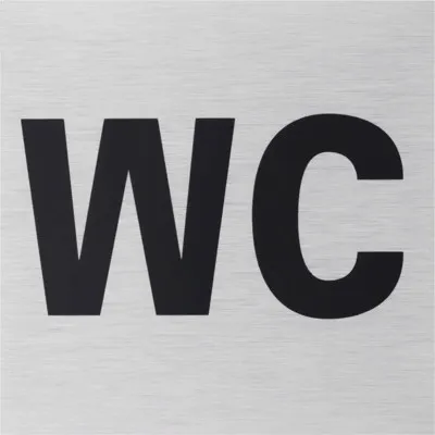 Produktbild von Klebeschild WC" 80x80 mm"