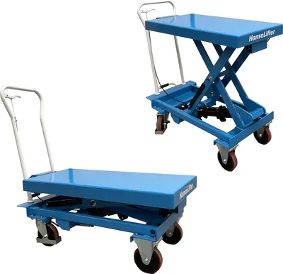 Produktbild von Hanselifter manueller mobiler Hubtisch mit Waage SPA500W Hubhöhe 12020mm Tragkraft 500kg