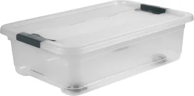 Produktbild von keeeper Kristallbox mit Rollen 28 L 59 x 39 x 18 cm